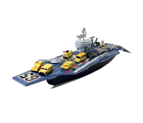 Military Aircraft Carrier Ship with Vehicles 86cm