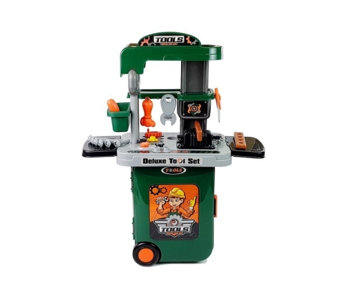 Tool Set in a Wheeled Case Workshop Saw Screwdriver