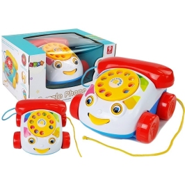 A Pull Phone on Wheels with a Battery Handler for a Baby