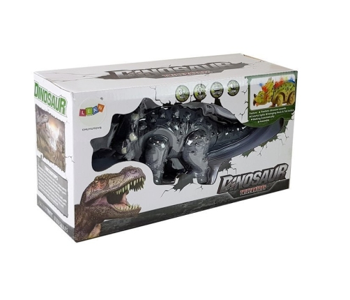 Dinosaur on Battery Triceratops Gray