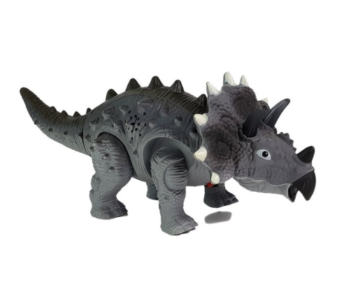 Dinosaur on Battery Triceratops Gray