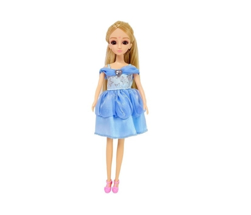 Doll, Model. Set of Clothes. Dressing. Jewelry in a Suitcase