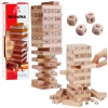 54pcs Wooden Tumbling Tower Blocks Game+Dice
