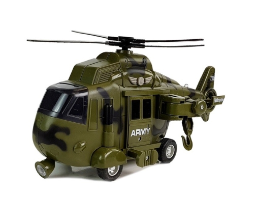 Military Rescue Helicopter 1:16 Hook Sound Light