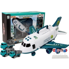 CITY Folding Plane with Cars 1:64 lights and sounds