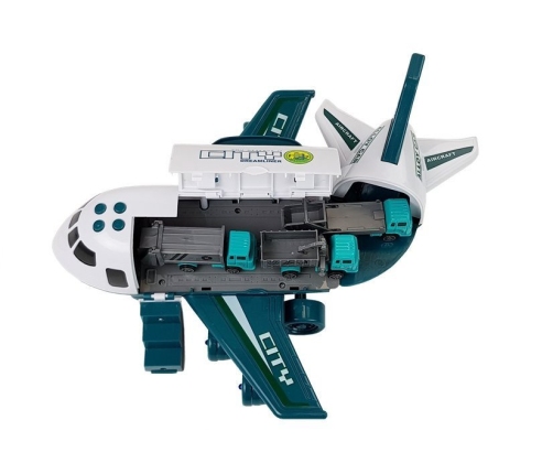 CITY Folding Plane with Cars 1:64 lights and sounds