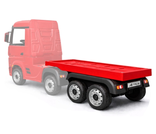 Детский электрический грузовик с полуприцепом HL358 Mercedes Actros Red