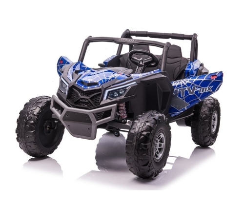 Divvietīgs bērnu elektromobilis Bagijs UTV-MX Blue Spider Painted