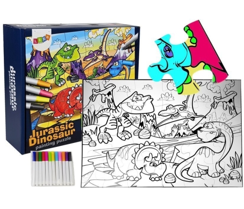 Jurassic Dinosaur Painting Puzzle 24 parts