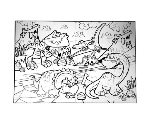 Jurassic Dinosaur Painting Puzzle 24 parts
