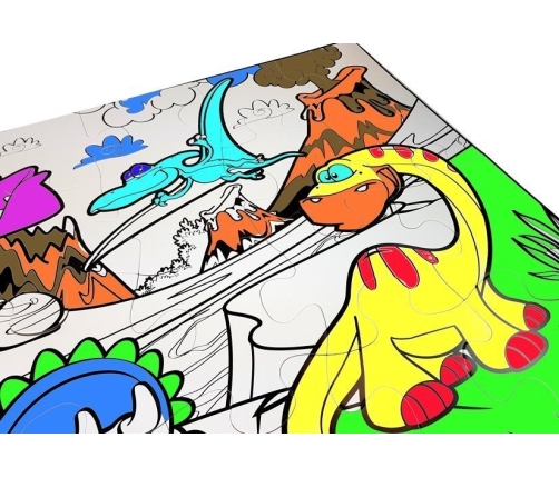 Jurassic Dinosaur Painting Puzzle 24 parts