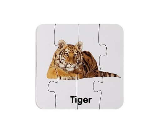Educational Puzzle Wild Animals Puzzle 10 English Connections