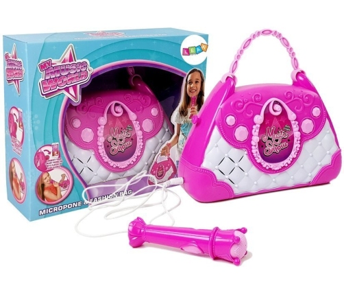 Portable Karaoke Player in a Purse Pink USB Microphone