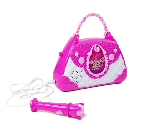Portable Karaoke Player in a Purse Pink USB Microphone