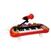 Keyboard Piano 24 Keys USB Microphone Red