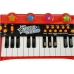Keyboard Piano 24 Keys USB Microphone Red