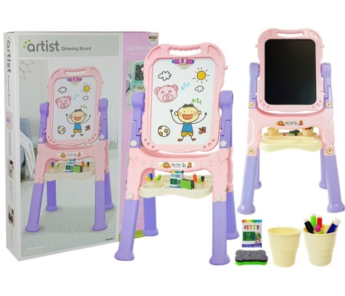 Magnetic Chalk Board Blue Red Accessories