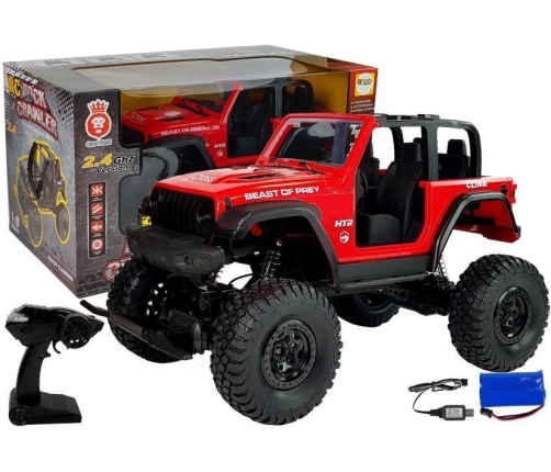 Red Remote Controlled Jeep Terrain Car 2.4G