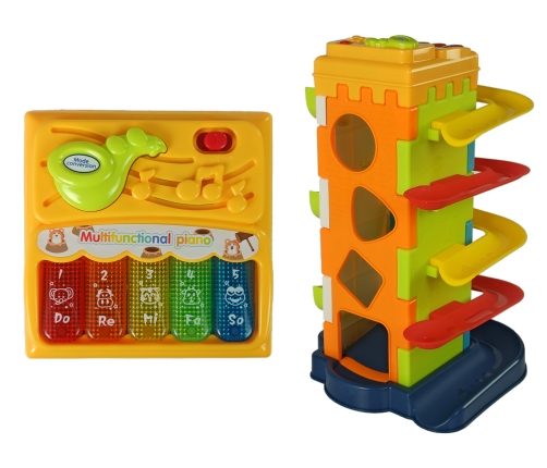Balls slide Educational Block Sorter with a piano