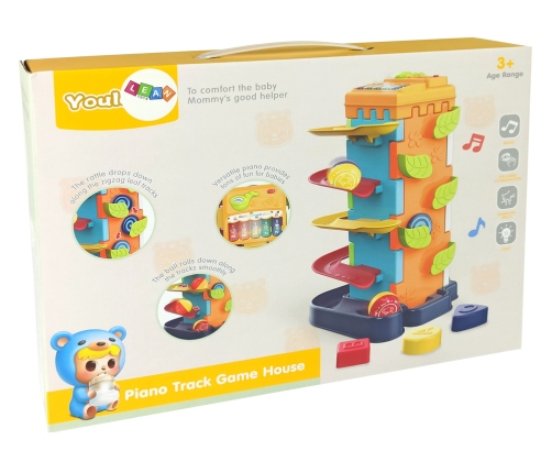 Balls slide Educational Block Sorter with a piano