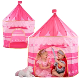 Tent  Princess Palace For Kids Garden Crown Pink