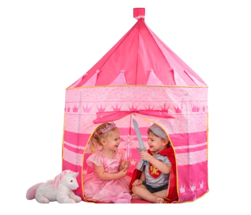 Tent  Princess Palace For Kids Garden Crown Pink