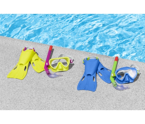Diving Kit Blue Mask, Fins, Tube Bestway 25039