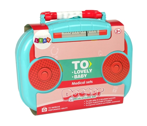 Little Doctor Set Turquoise Suitcase Stethoscope Scissors
