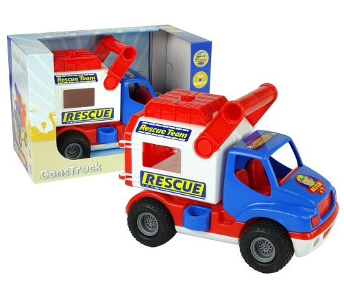Blue and White Polesie ConsTruck Rescue Car 41937