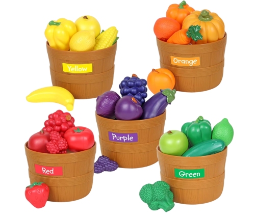 Fruit and Vegetable Sorting Educational Set for Cutting 34 pcs.