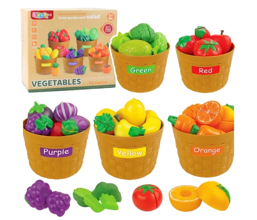 Fruit and Vegetable Sorting Educational Set for Cutting 34 pcs.