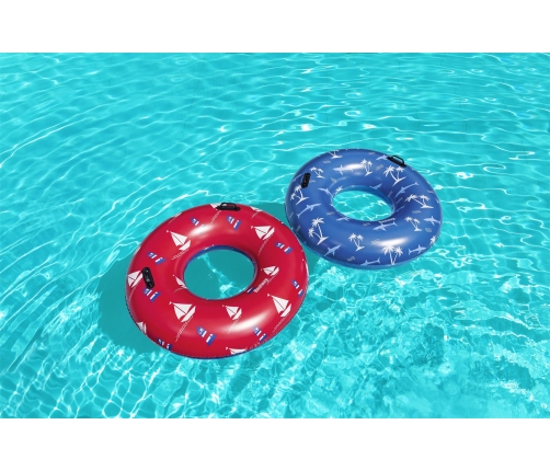 Bestway 36353 Koło do pływania z uchwytami Czerwone 1.19m