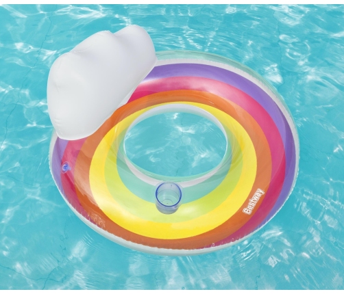Bestway 43647 Koło do pływania z oparciem Tęcza 1.07m