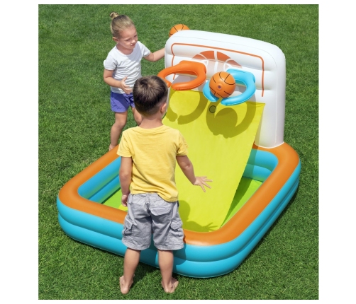 Bestway 52728 Basen dmuchany wielofunkcyjny z piłeczkami Koszykówka Piłeczki i Piłka nożna 1.20m x 1