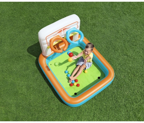 Bestway 52728 Basen dmuchany wielofunkcyjny z piłeczkami Koszykówka Piłeczki i Piłka nożna 1.20m x 1