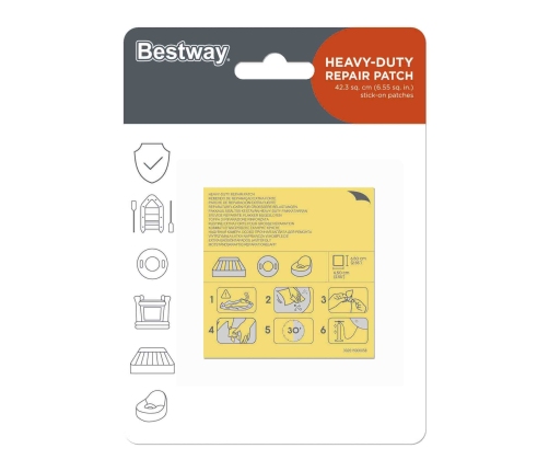 Bestway 62068 Zestaw naprawczy - Łaty naprawcze 6.5cm x 6.5cm - 10szt