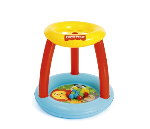 Bestway 93541 Fisher Price Basenik z daszkiem i piłkami Animal Friends