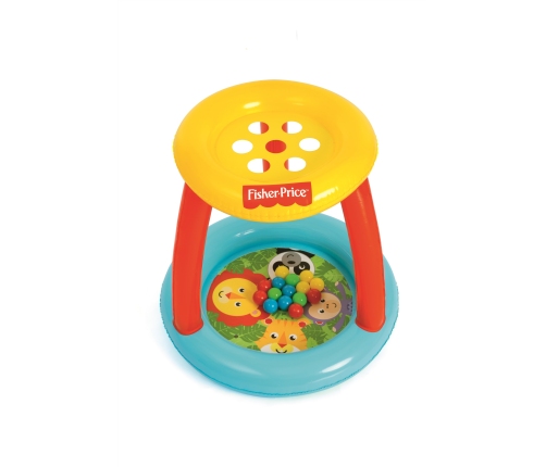 Bestway 93541 Fisher Price Basenik z daszkiem i piłkami Animal Friends