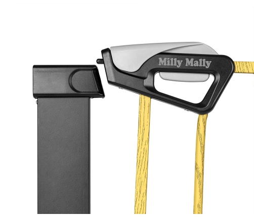 Bramka zabezpieczająca Barierka na schody z rozszerzeniami Guardy 104 Black Natural