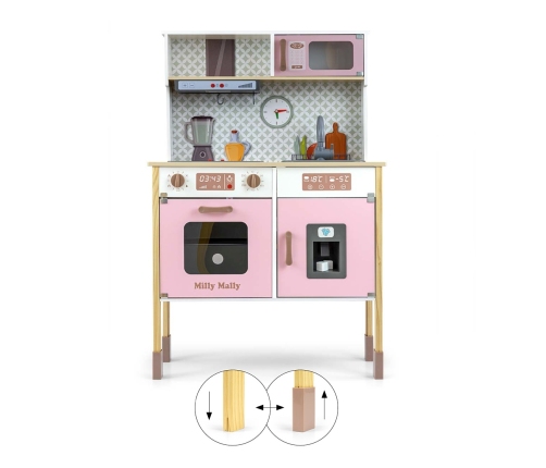 Drewniana kuchnia Bjorn - Pink