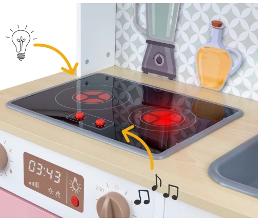 Drewniana kuchnia Bjorn - Pink