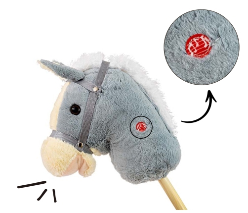 Hobby Koń na Kiju Grey