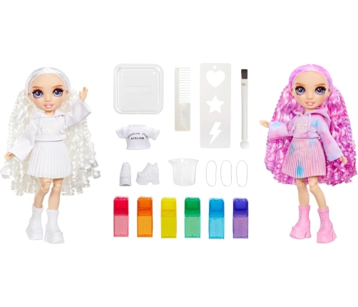 MGA 507581  Rainbow High Watercolor And Create Lalka Do Malowania Z Fioletowymi Oczami