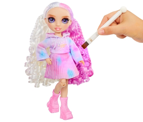 MGA 507581  Rainbow High Watercolor And Create Lalka Do Malowania Z Fioletowymi Oczami