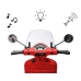 Bērnu elektriskais motocikls Vespa GTS Super Red