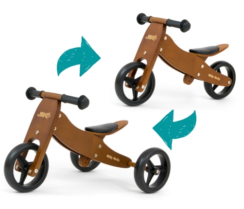 Balansa ritenis Milly Mally Jake Dark Natural 2in1