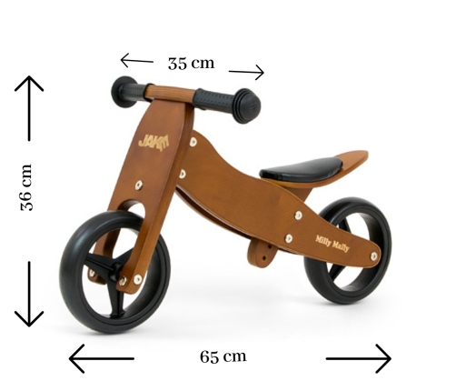 Balansa ritenis Milly Mally Jake Dark Natural 2in1