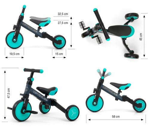 Беговел Milly Mally OPTIMUS Mint 3in1