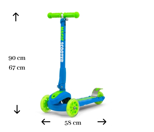 Самокат Milly Mally Magic Blue-Green