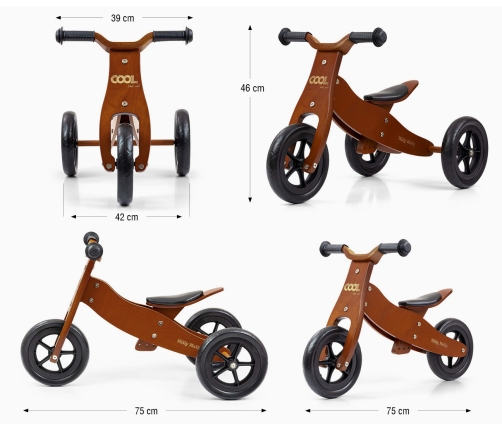 Беговел Milly Mally Cool Dark Natural 2в1